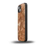 caramel brown marble back phone cover | glass case for iphone 15 plus