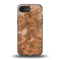 caramel brown marble back phone cover | glass case for iphone 16e