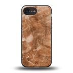 caramel brown marble back phone cover | glass case for iphone 16e