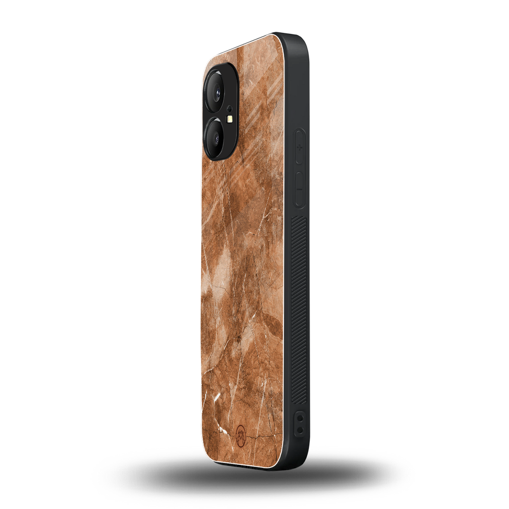 caramel brown marble back phone cover | glass case for nothing phone 1