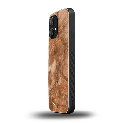 caramel brown marble back phone cover | glass case for nothing phone 1