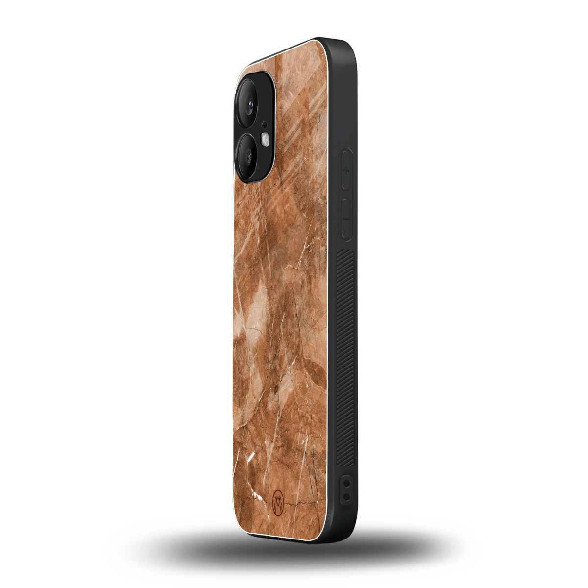 caramel brown marble back phone cover | glass case for nothing phone 2