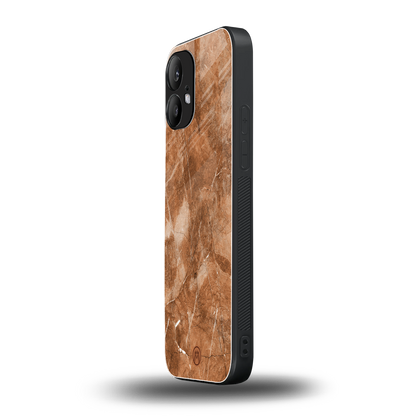 caramel brown marble back phone cover | glass case for nothing phone 2