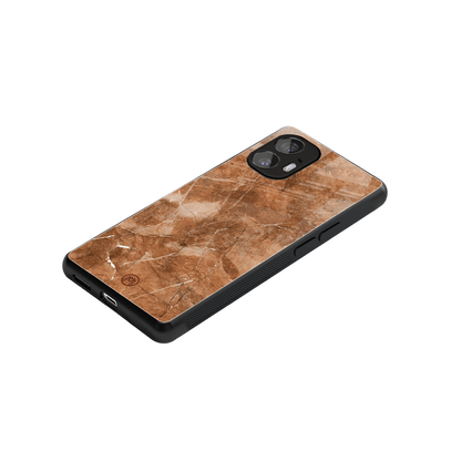 caramel brown marble back phone cover | glass case for nothing phone 2