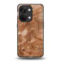 caramel brown marble back phone cover | glass case for oneplus nord 3