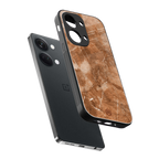 caramel brown marble back phone cover | glass case for oneplus nord 3