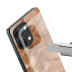 caramel brown marble back phone cover | glass case for oneplus nord 3