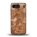caramel brown marble back phone cover | glass case for oneplus nord 4