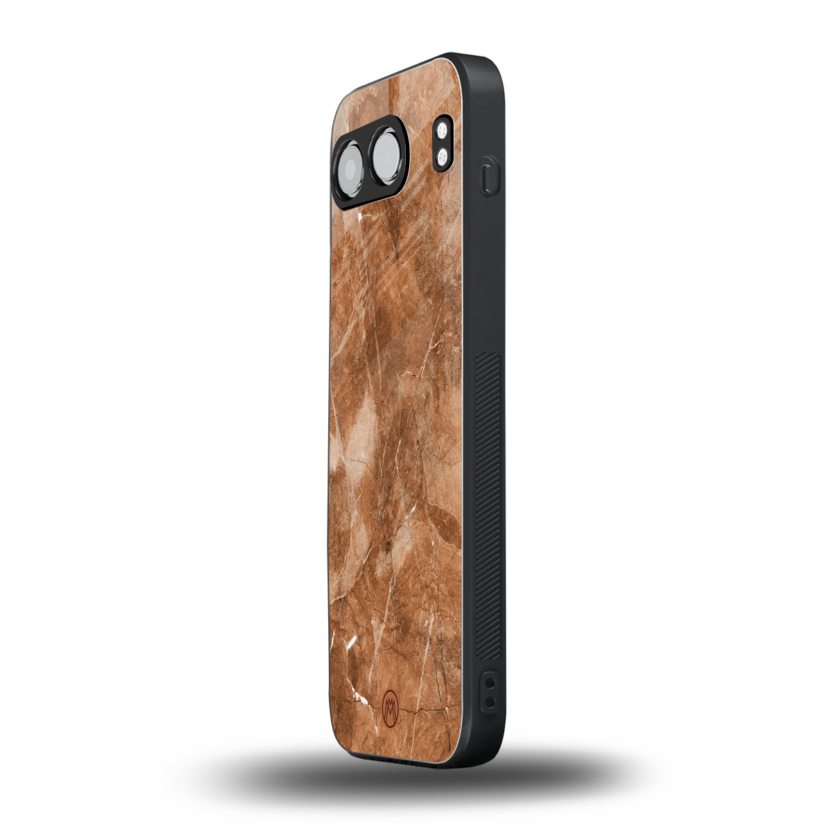 caramel brown marble back phone cover | glass case for oneplus nord 4