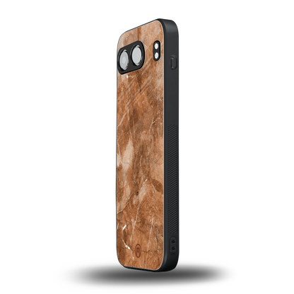caramel brown marble back phone cover | glass case for oneplus nord 4