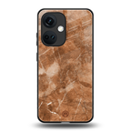 caramel brown marble back phone cover | glass case for oneplus nord ce 3