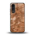 caramel brown marble back phone cover | glass case for oneplus nord ce 4 lite