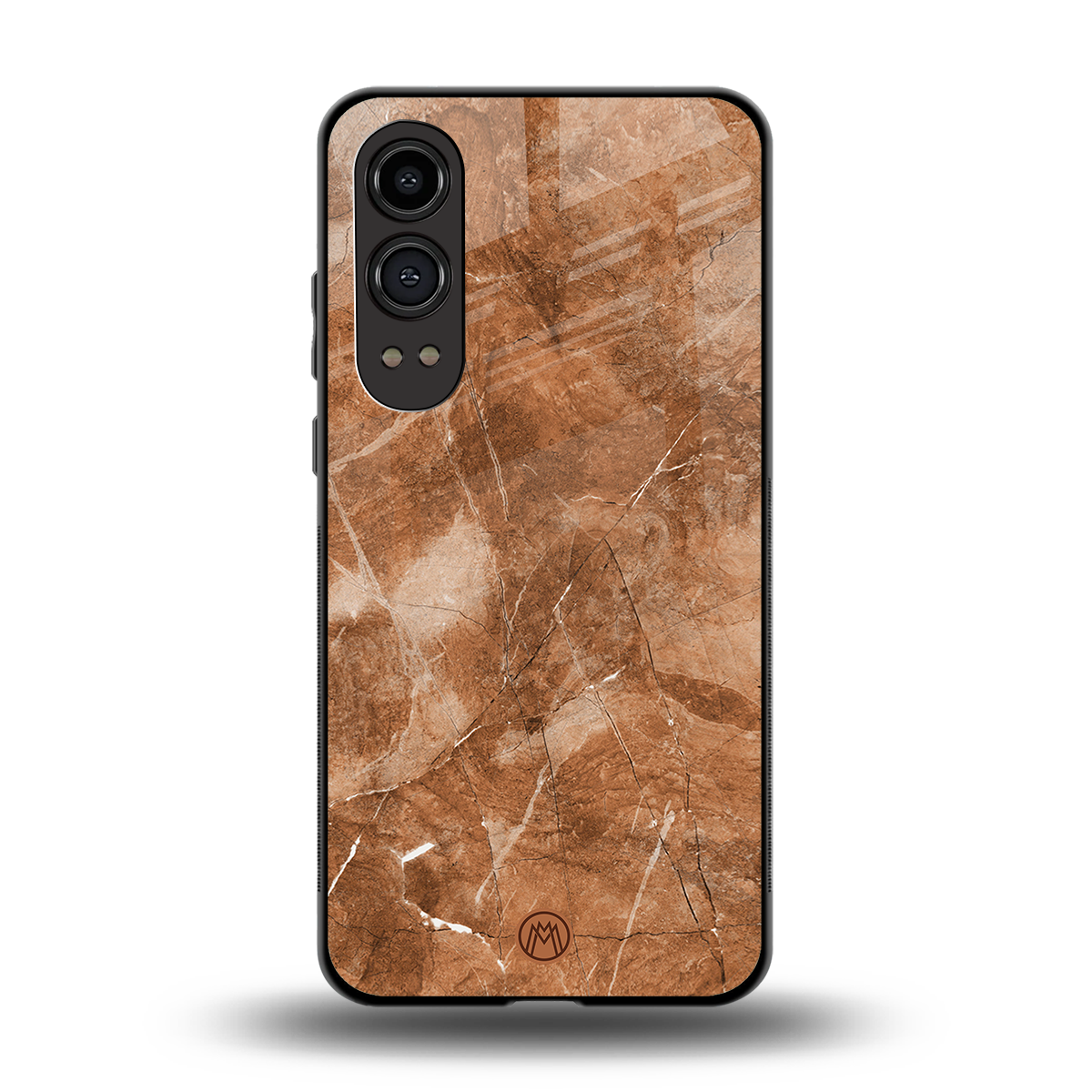 caramel brown marble back phone cover | glass case for oneplus nord ce 4 lite