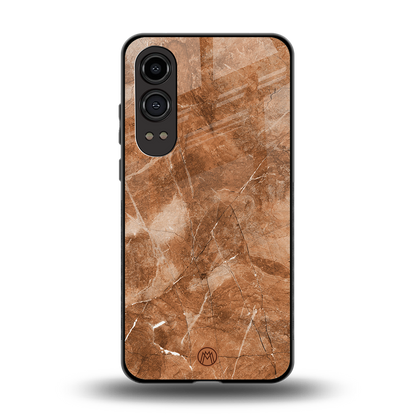 caramel brown marble back phone cover | glass case for oneplus nord ce 4 lite