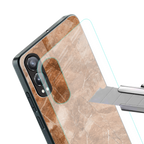 caramel brown marble back phone cover | glass case for oneplus nord ce 4 lite