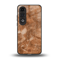 caramel brown marble back phone cover | glass case for oneplus nord ce 4