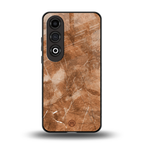 caramel brown marble back phone cover | glass case for oneplus nord ce 4
