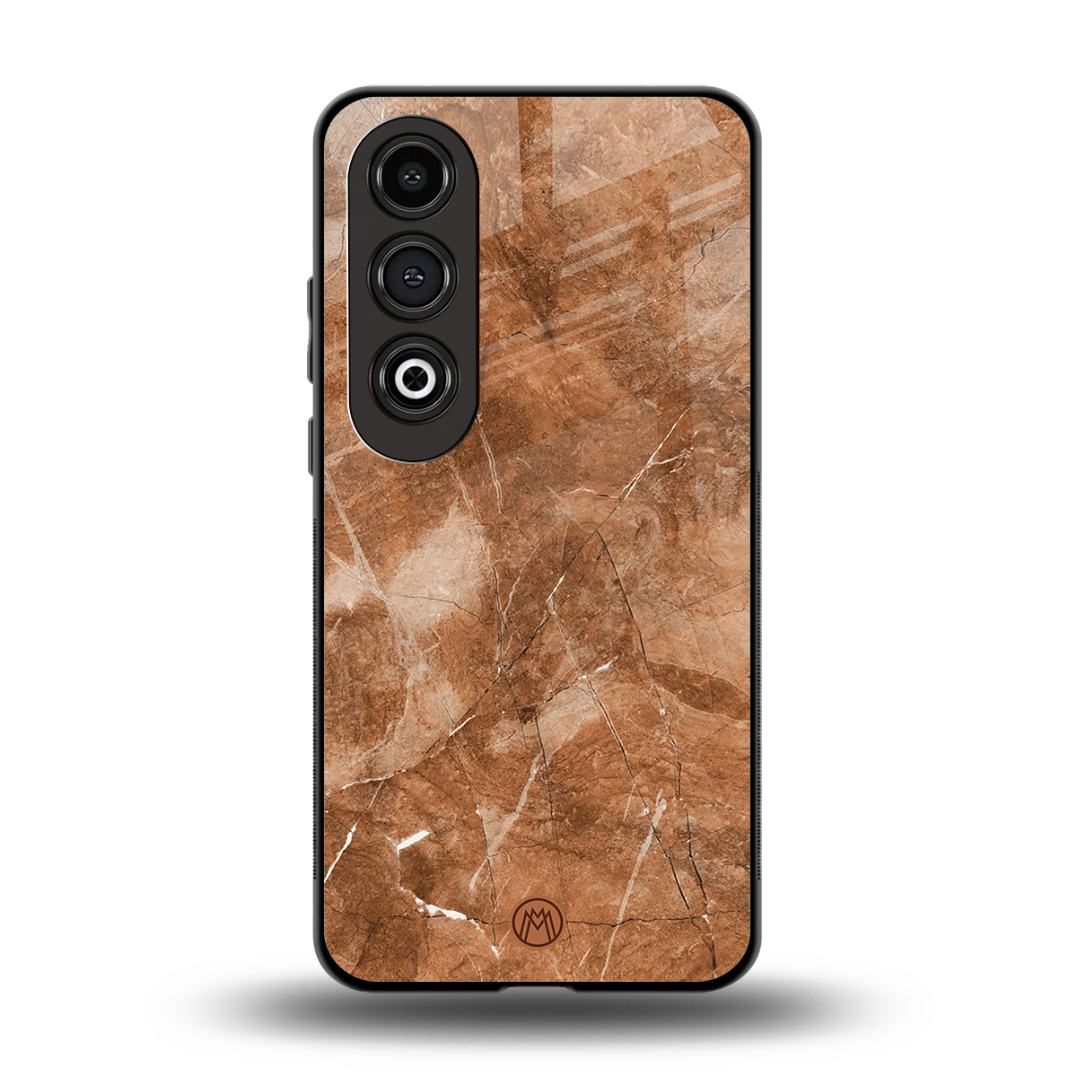 caramel brown marble back phone cover | glass case for oneplus nord ce 4