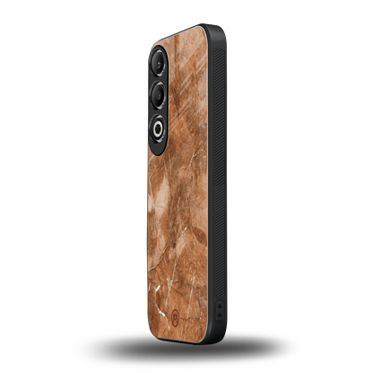caramel brown marble back phone cover | glass case for oneplus nord ce 4