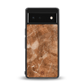 caramel brown marble back phone cover | glass case for google pixel 6