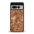 caramel brown marble back phone cover | glass case for google pixel 7 pro