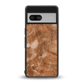 caramel brown marble back phone cover | glass case for Google Pixel 7