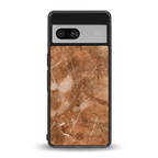 caramel brown marble back phone cover | glass case for Google Pixel 7