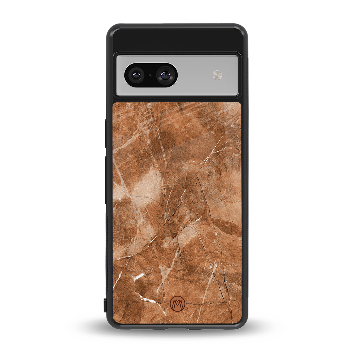 caramel brown marble back phone cover | glass case for Google Pixel 7A