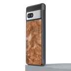 caramel brown marble back phone cover | glass case for Google Pixel 7