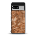 caramel brown marble back phone cover | glass case for Google Pixel 8