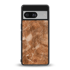caramel brown marble back phone cover | glass case for Google Pixel 8