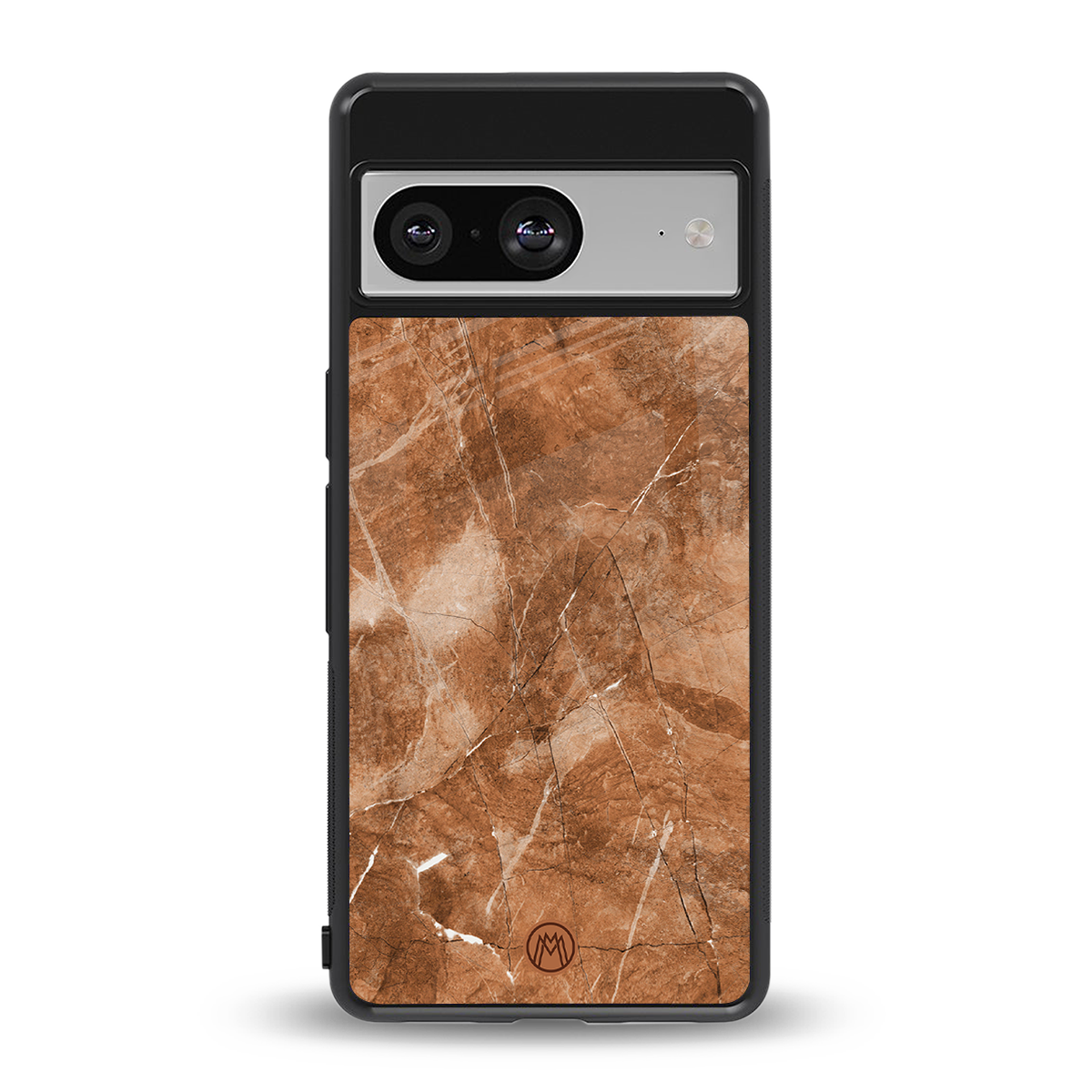 caramel brown marble back phone cover | glass case for Google Pixel 8