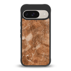 caramel brown marble back phone cover | glass case for google pixel 9