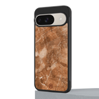 caramel brown marble back phone cover | glass case for google pixel 9