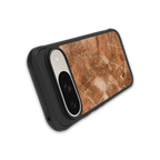 caramel brown marble back phone cover | glass case for google pixel 9