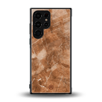 caramel brown marble back phone cover | glass case for samsung galaxy s23 ultra