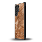 caramel brown marble back phone cover | glass case for samsung galaxy s24 ultra