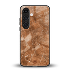 caramel brown marble back phone cover | glass case for samsung galaxy s25