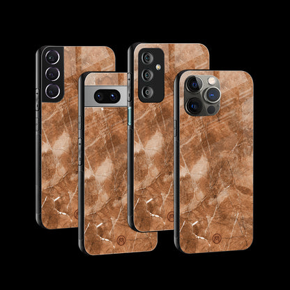 Caramel Brown Marble Phone Cover | Glass Case