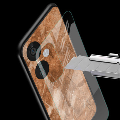 Caramel Brown Marble Phone Cover | Glass Case