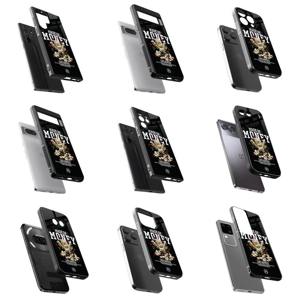 Durable Glass Back Mobile Case for iPhone, Samsung, OnePlus, Google Pixel, Redmi, Vivo, Oppo