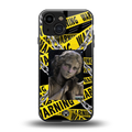 caution back phone cover | glass case for iphone 13 mini