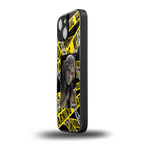 caution back phone cover | glass case for iphone 13 mini