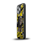 caution back phone cover | glass case for iphone 13 pro