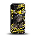 caution back phone cover | glass case for iphone 13