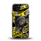 caution back phone cover | glass case for iphone 13