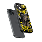caution back phone cover | glass case for iphone 13