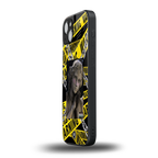caution back phone cover | glass case for iphone 13