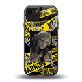 caution back phone cover | glass case for iphone 14