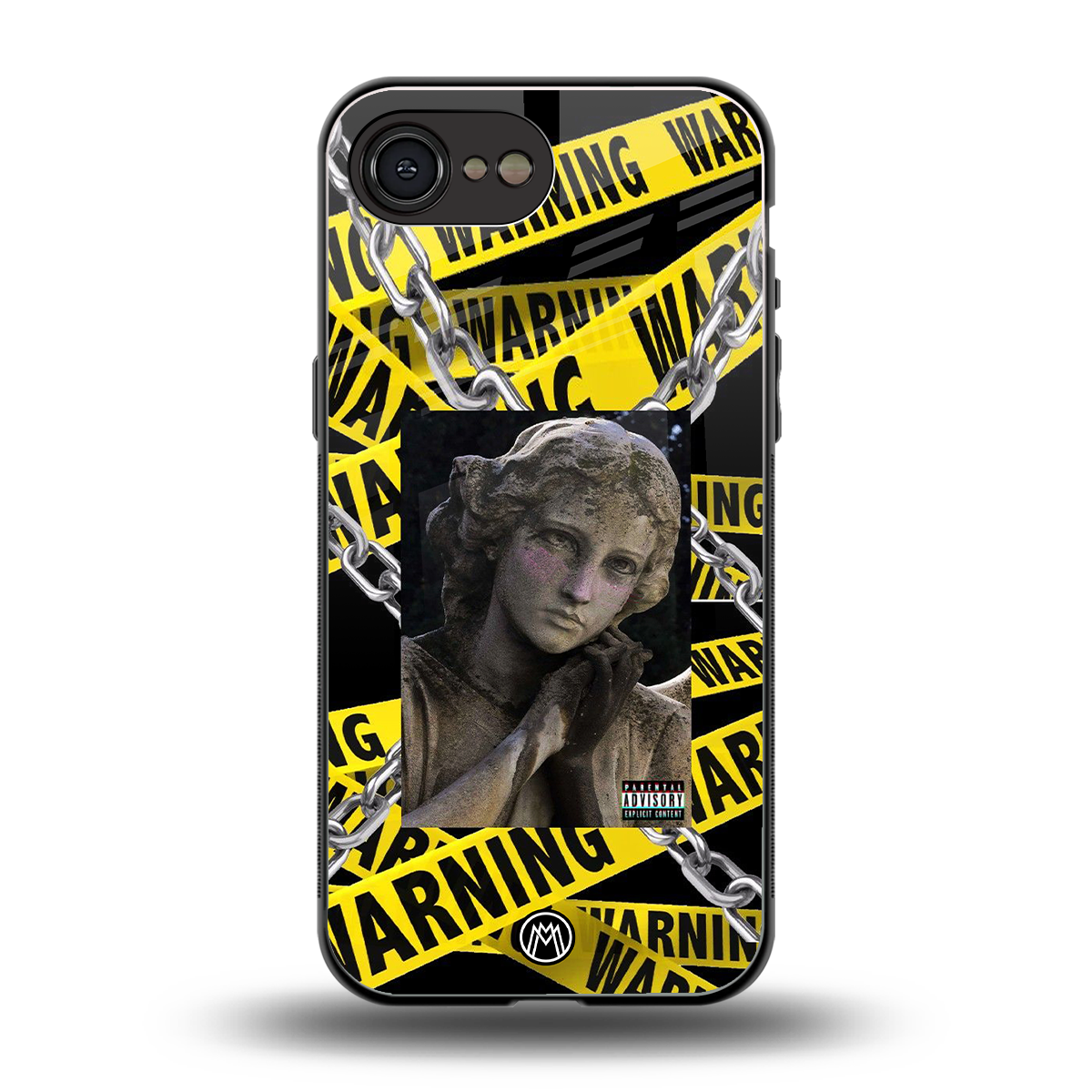 caution back phone cover | glass case for iphone 16e